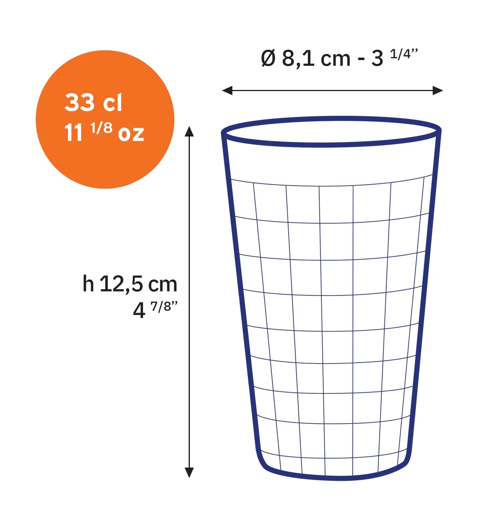 Prisme Clear Glass Tumbler - Set of 6